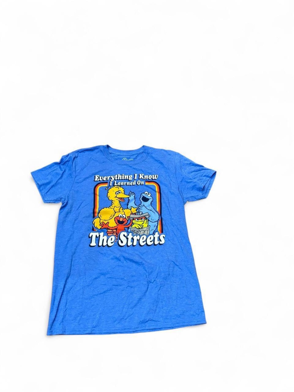 Sesame Street Blue Graphic Tee with White Logo